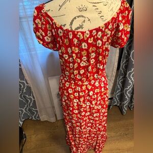 Red Floral Dress